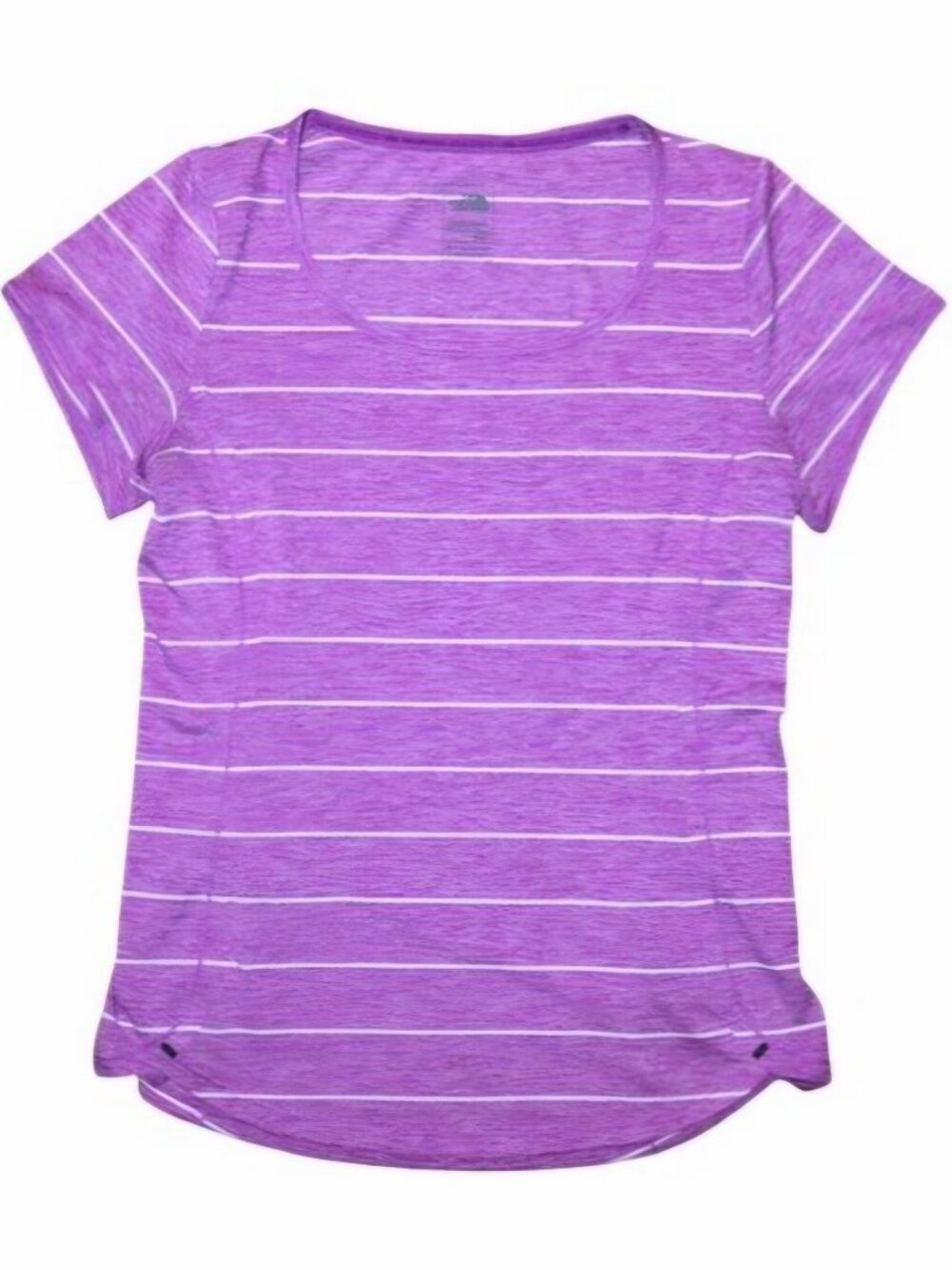 The North Face Mountain Athletics Women's Purple Striped Short Sleeve Top M